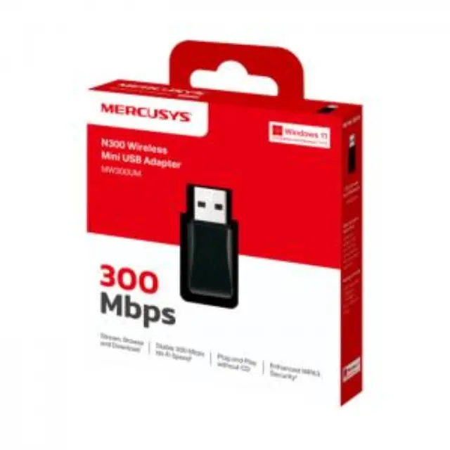 Mercusys N300 Wireless Mini USB Adapter (MW300UM) (MERMW300UM) 3