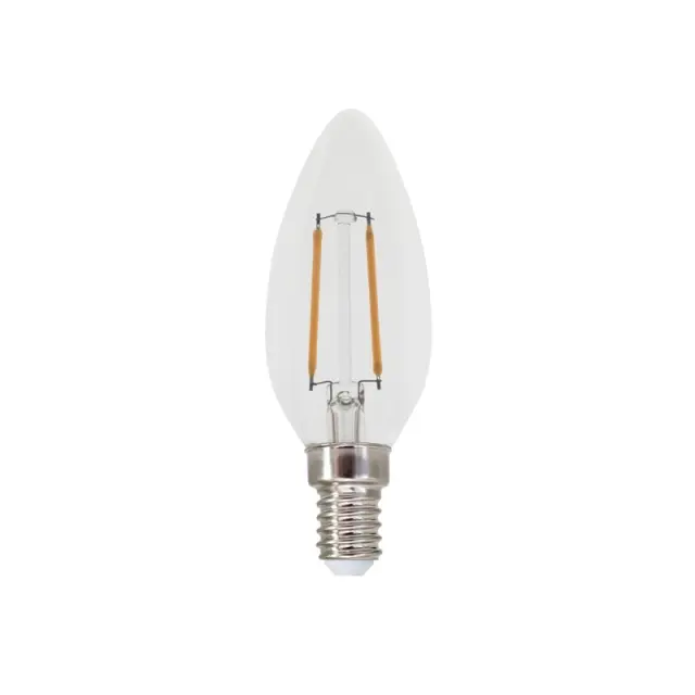FILAMENT LED C35 2W 6500K 230V AC 265LM RA80 30000HRS 360° 1xE14 / FLAM2CW