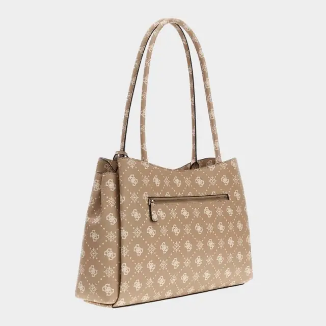 Guess - Γυναικεία Τσάντα Emelie Logo HWGP9928220-BSG Μπεζ 2