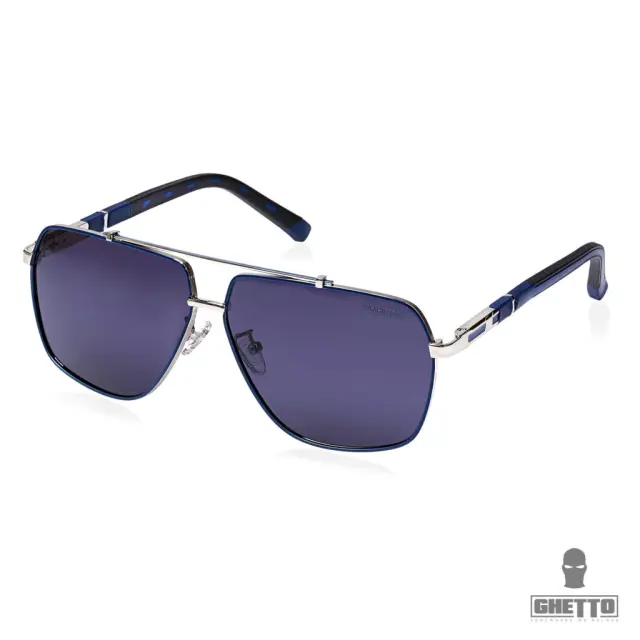 Ghetto Aviator Sunglasses Silver Frame For Men