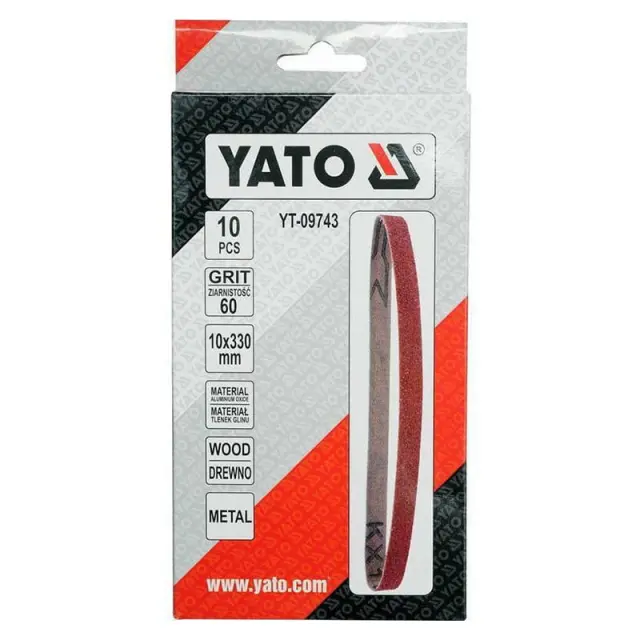 Yato Ταινία Λείανσης Ξύλου-Μετάλλου K60 10x330mm 10τμχ YT-09743 2