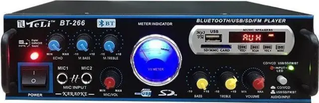 Ενισχυτής με λειτουργία Karaoke BT-266 σε Μαύρο Χρώμα 3