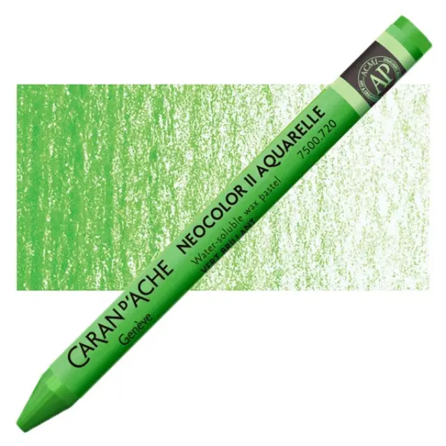 Caran d'Ache Neocolor II Υδατοδιαλυτό Παστέλ Κεριού - 7500/720 - Bright Green