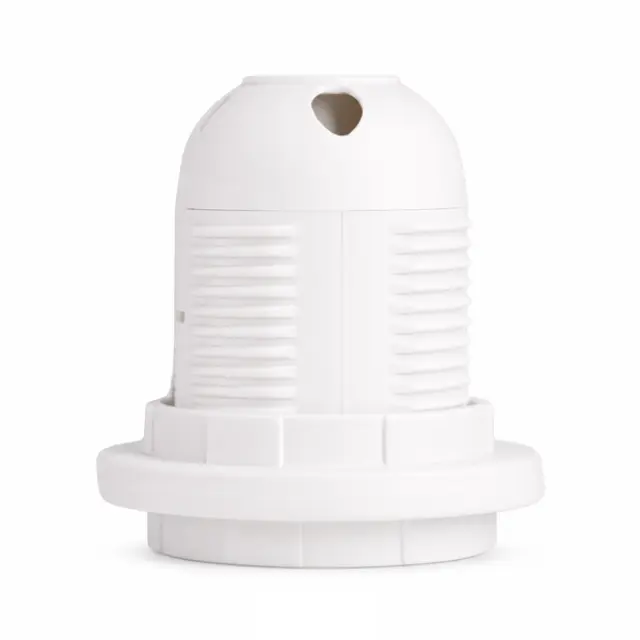 Lamp Holder with Ring E27 White (50pcs bag)