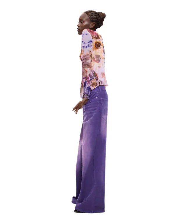 Desigual - Γυναικεία Μπλούζα/Πουκαμίσα Nahua 26WWTK24-3049 Ροζ Φλοράλ 3