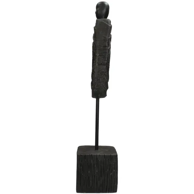 Διακοσμητικό Φιγούρα Μαύρο Polyresin 10.5x9.7x45cm 2
