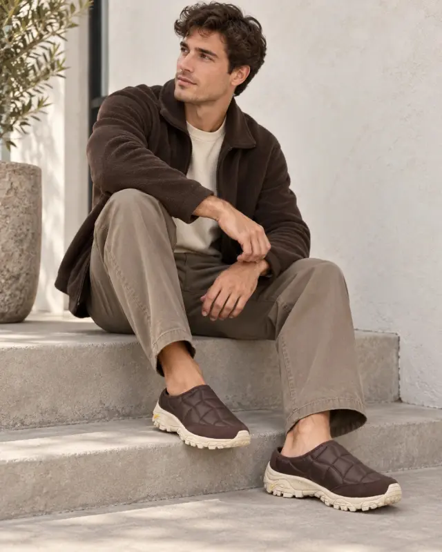 Merrell Moab 2 Slide Quilted SE Ανδρικά Mules Καφέ J007515 2