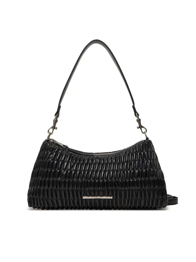 Calvin Klein Γυναικεία Τσάντα Ruched Layla Shoulder Bag Μαύρή