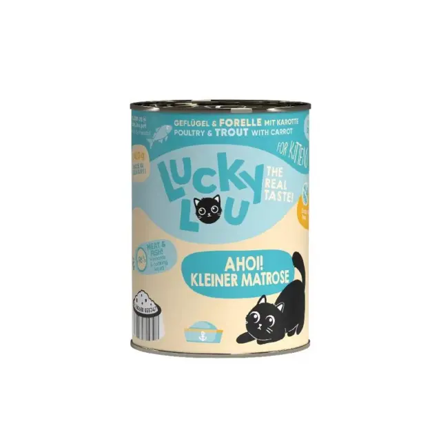 Lucky Lou LifeStage Kitten Πουλερικά & Πέστροφα (με Καρότο) 400gr
