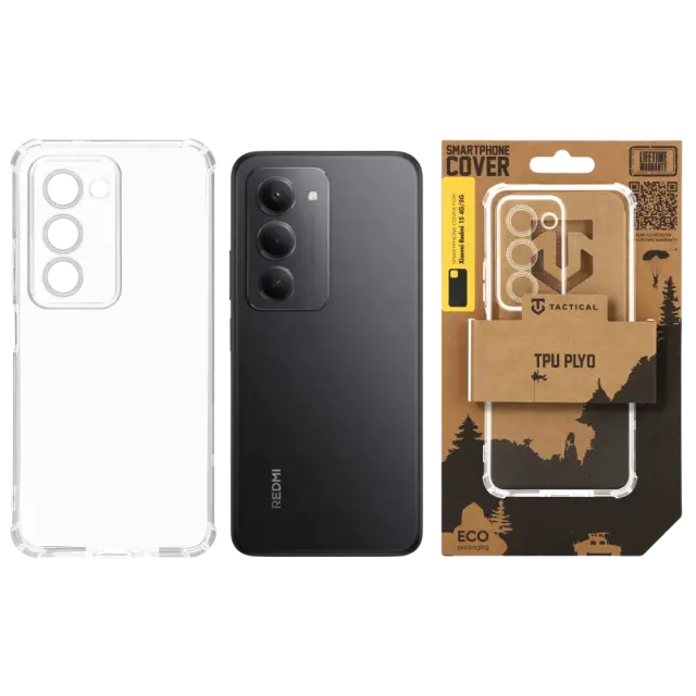 Tactical TPU Plyo Cover for Xiaomi Redmi 15 4G/5G Transparent 3