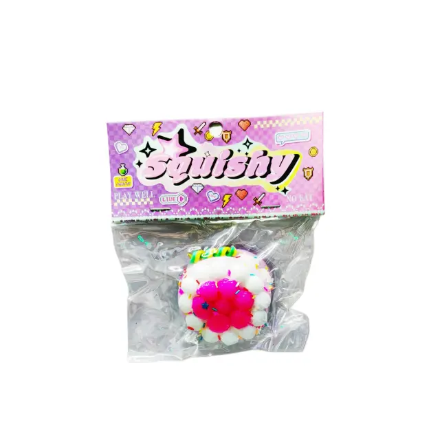 Antistress Squishy Τούρτα Κίτρινο 6cm
