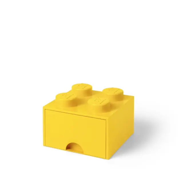LEGO Τουβλάκι Κουτί Αποθήκευσης Με Συρτάρι Κίτρινο 25x25x18εκ. 029432