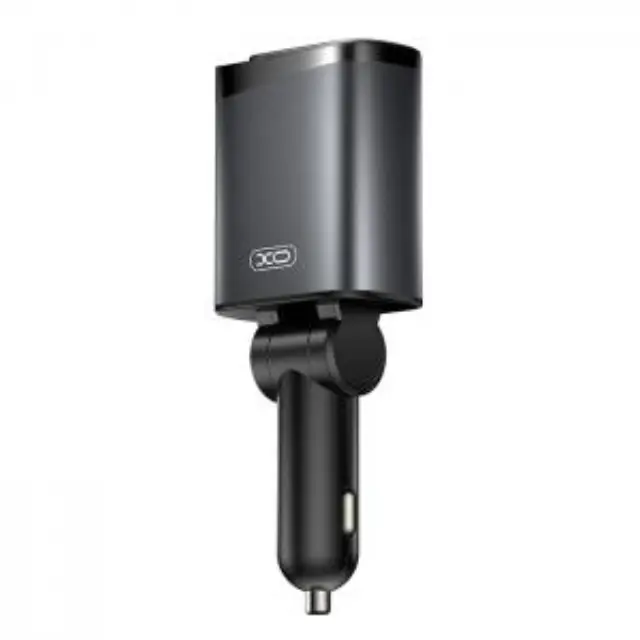 Universal φορτιστής αυτοκινήτου με 2 εξόδους, 1x USB-A & 1x USB-C και 2 ενσωματωμένα καλώδια, 1x Lightning & 1x Type-C, 108W 3