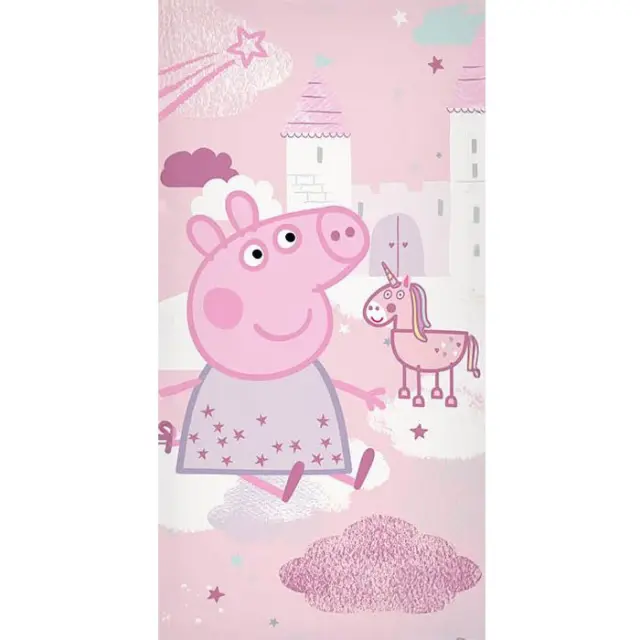 Peppa Pig Dreamland πετσέτα μπάνιου, πετσέτα θαλάσσης 70x140 cm 100% Βαμβάκι Ροζ