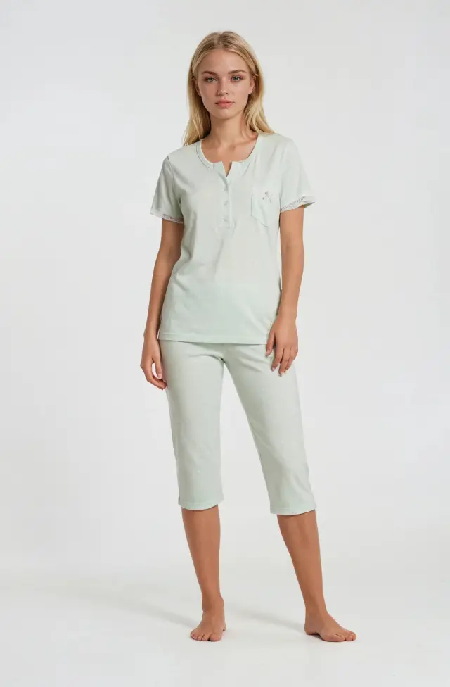 S984 - Aqua - PYJAMA PETIT DOT - M