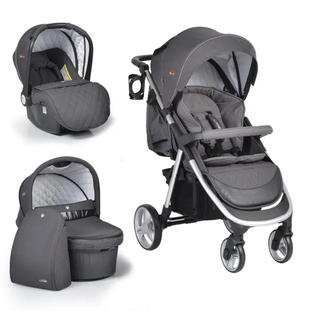 CANGAROO - Baby stroller Noble dark grey - 3800146235543