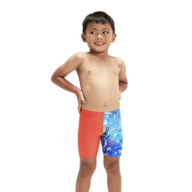 Speedo Boy's Digital Allover Print Jammer Swim Trunks Μπλε - Κόκκινο 800323215163 (Speedo)