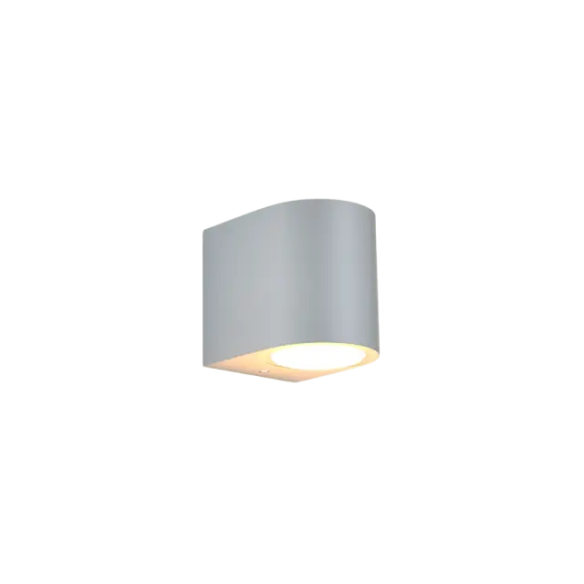 it-Lighting Powell 1xGU10 Outdoor Up or Down Wall Lamp Grey D:9cmx8cm (80200234)