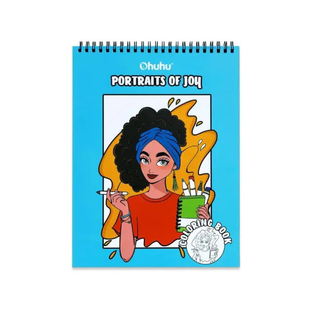 Ohuhu Bleedproof Coloring Book Portraits of Joy / 83000-62 (OHUHU)