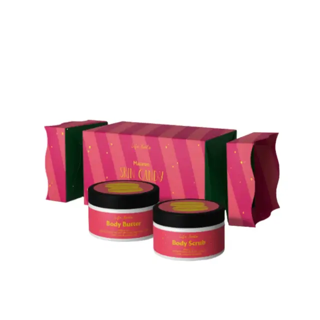 Life Roots Set Skin Candy Macarons, Smoothing Body Scrub 250ml,  Απαλό Scrub Σώματος 250ml & Deliciously Moisturizing Body Butter 250ml, Βούτυρο Eνυδάτωσης Σώματος 250ml