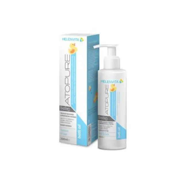 Helenvita Atopure Baby Bath Oil Παιδικό Ελαιώδες Αφρόλουτρο για Δέρμα με Τάση προς Ατοπία, 200ml