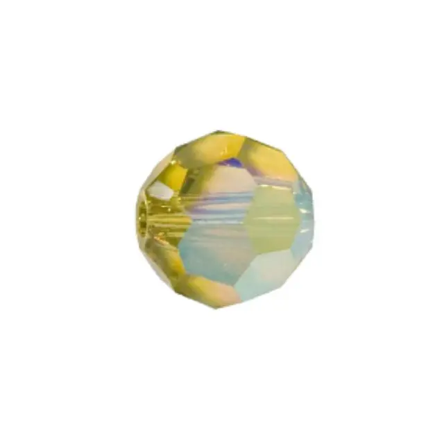 Swarovski 5000 Faceted Round Lime AB 6mm - 10τεμ