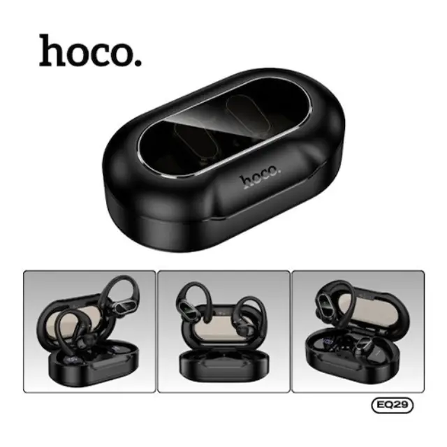 Hoco EQ29 In-ear Bluetooth Handsfree Ακουστικά με Θήκη Φόρτισης Μαύρα 3