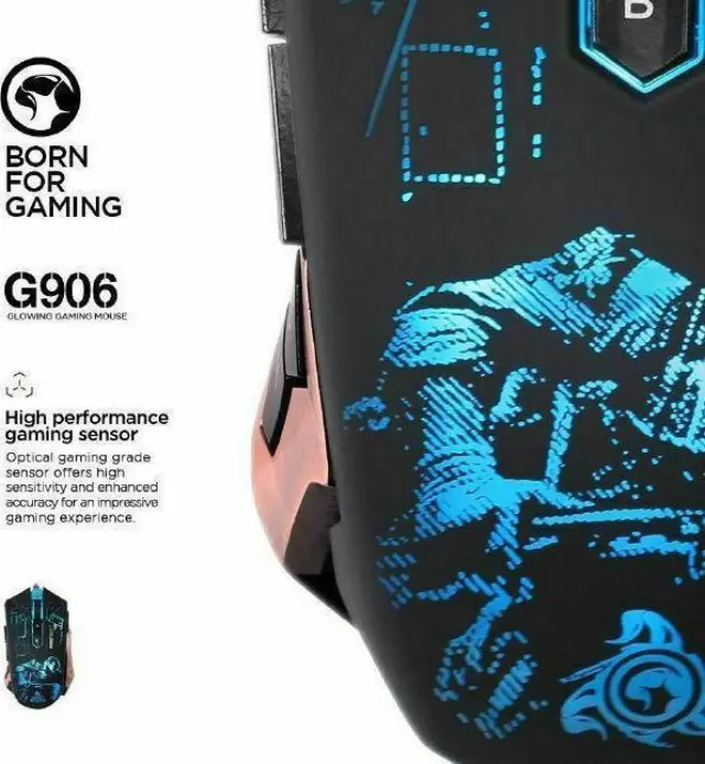 Marvo RGB Gaming Ποντίκι 4000 DPI Μαύρο G906 3