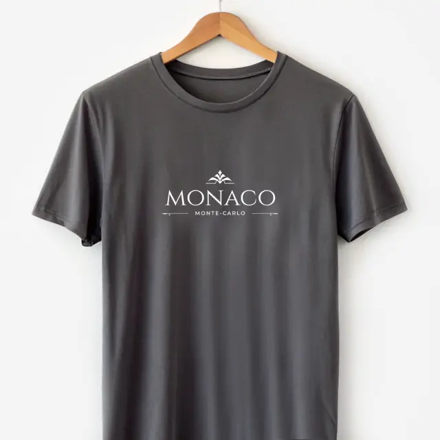 T-shirt Noshame® Ανθρακί με τύπωμα Monaco - 122564 - XXL 2