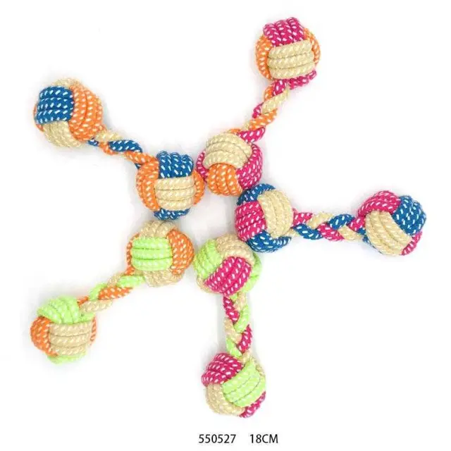 Παιχνίδι σκύλου σχοινί με μπάλες - 18cm - 12pcs - 550527 2