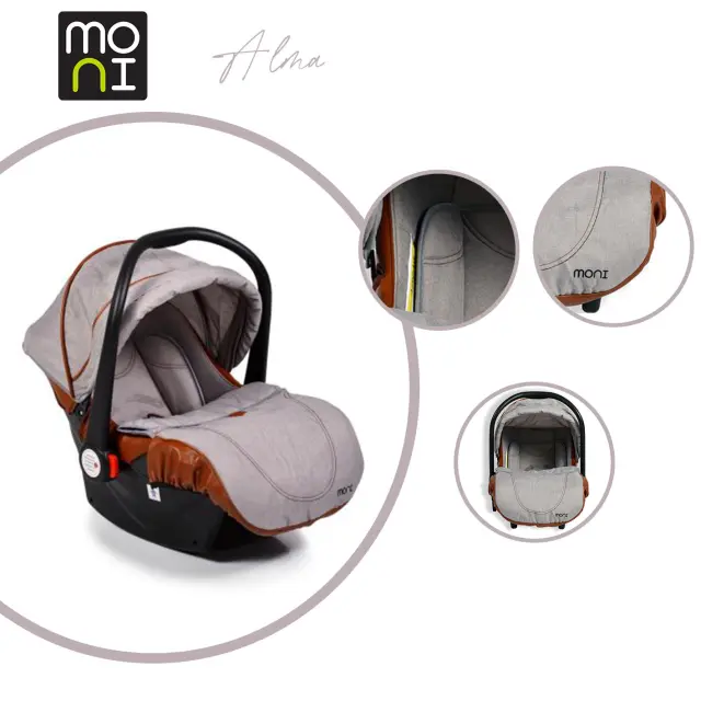 MONI - Car seat Alma light grey - 3801005150328
