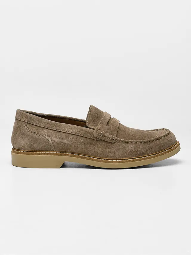 Imac Μοκασίνια-Loafers Ανδρικό δέρμα Nubuck Γκρί IMA/750520 PEWTER 2