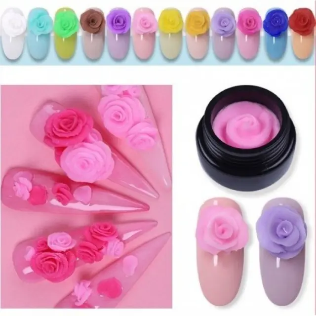 Σετ plasteline gel 12 χρώματα για nail art Ze Ai