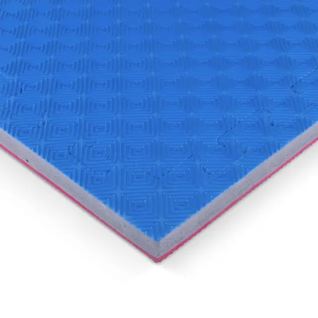 AMILA Δάπεδο Προστασίας EVA Διαμάντι 100x100cm 2,5cm Κόκκινο-Γκρι-Μπλε (36643)
