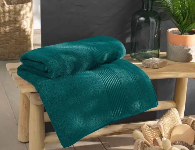 Πετσέτα σώματος Douceur d'intérieur από Βαμβάκι 500gsm, με διαστάσεις 90x150cm - Emerald Green 1801546 3