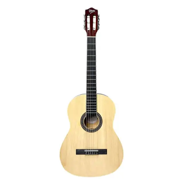 V-TONE CG TWO NT classical guitar 4/4 natural wood to learn for beginners picks strap spare strings cover chords adjustment key set 2