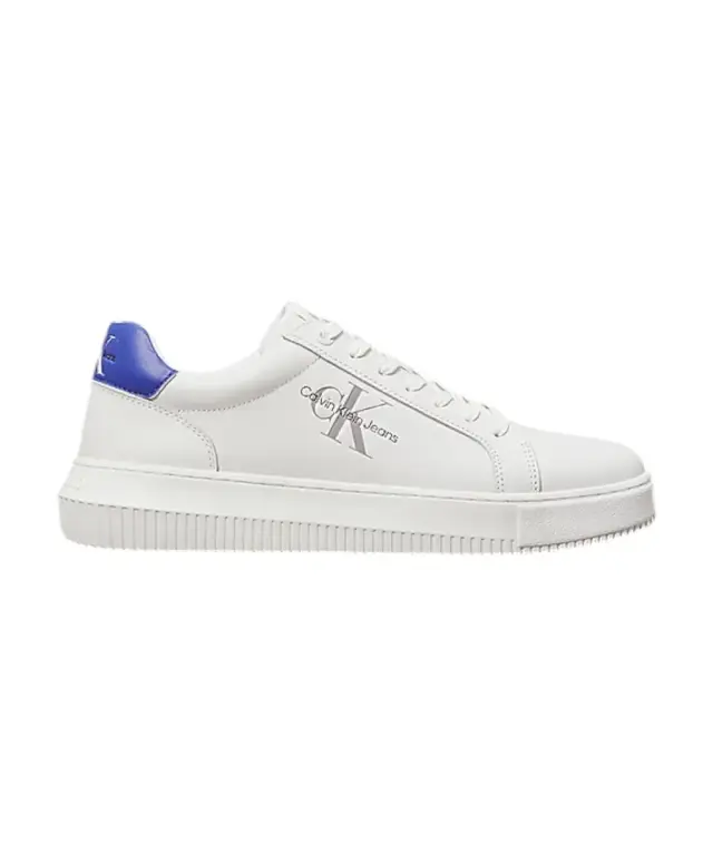 Calvin Klein - Cupsole Mono Lth Ανδρικά Chunky Sneakers YM0YM00681-01S Λευκό/Μπλε