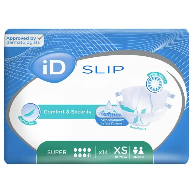 iD Expert Slip Super Extra Small 40-70 cm– Πάνες Ακράτειας All-in-One (14 τεμ.)