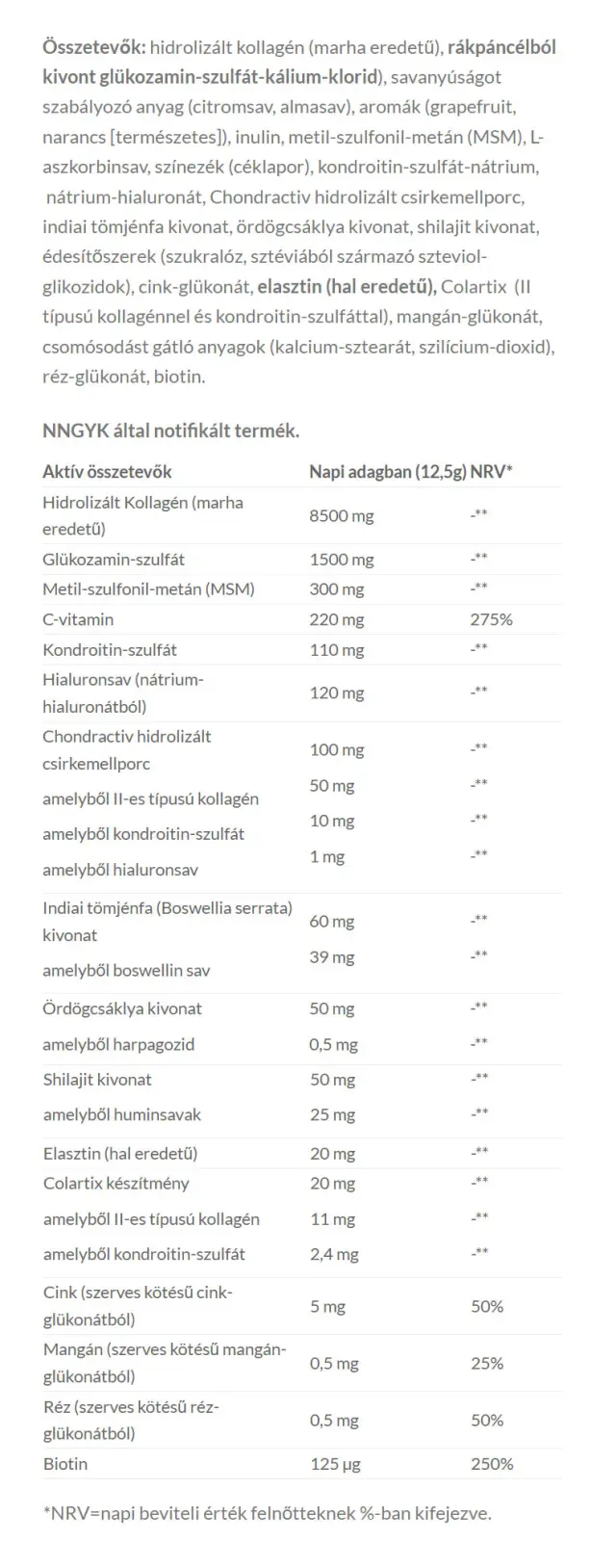 JutaVit Collagen+Hyaluron Joint Orange Grapefruit, 400 g 2