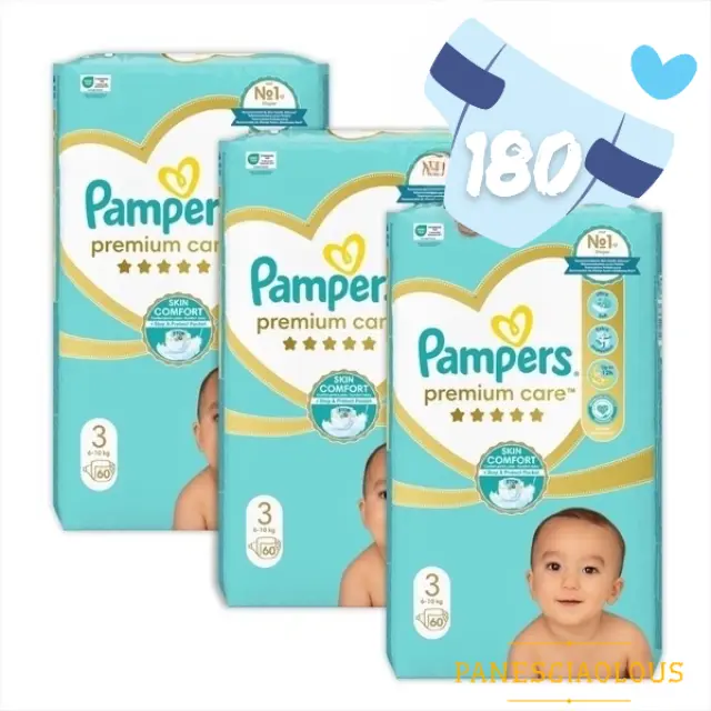 Πάνες Pampers Premium Care Super Jumbo Pack Νο3 (6-10kg) 180τεμ