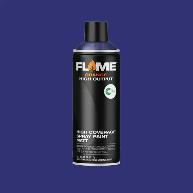Flame Orange Spray Paint 400ml FO-428 Cosmos Blue Dark