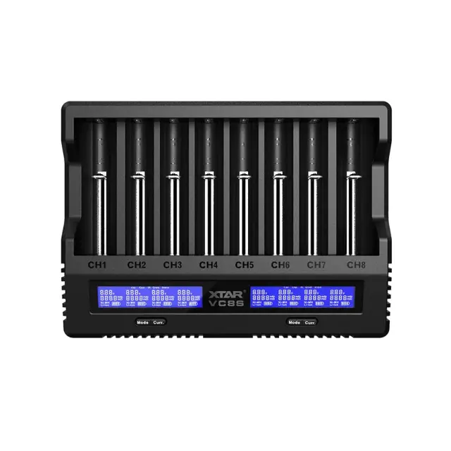 XTAR VC8S φορτιστής 8 μπαταριών μεγέθους AA/AAA/D/18650