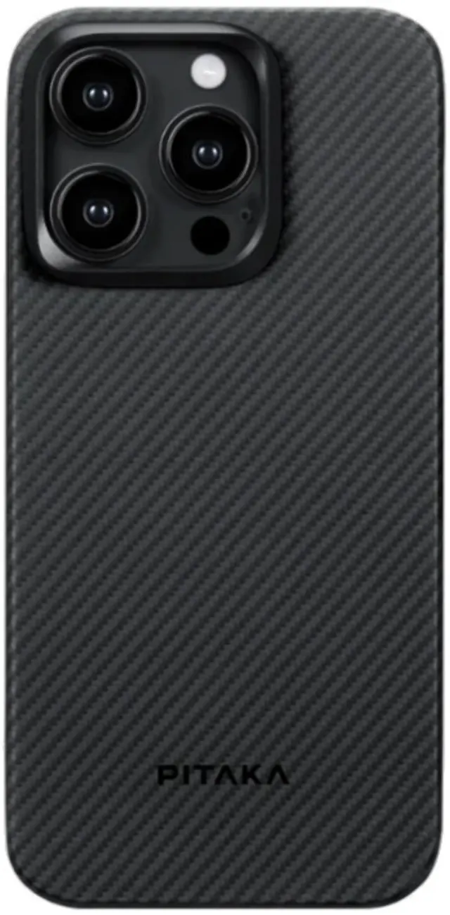 Pitaka MagEZ 4 600D case, black/grey twill - iPhone 15 Pro