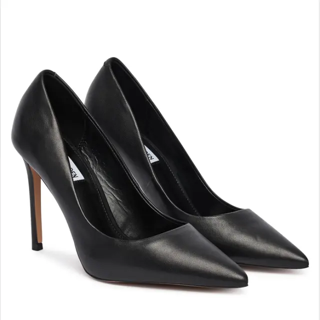 Γυναικείες Δερμάτινες Γόβες Steve Madden Thrive 11003887-017 Μαύρες Μαύρο - 36 2
