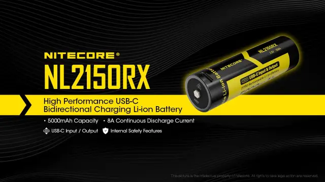 ΜΠΑΤΑΡΙΑ NITECORE 21700 / 5000mAh/ RX , USB-C 3