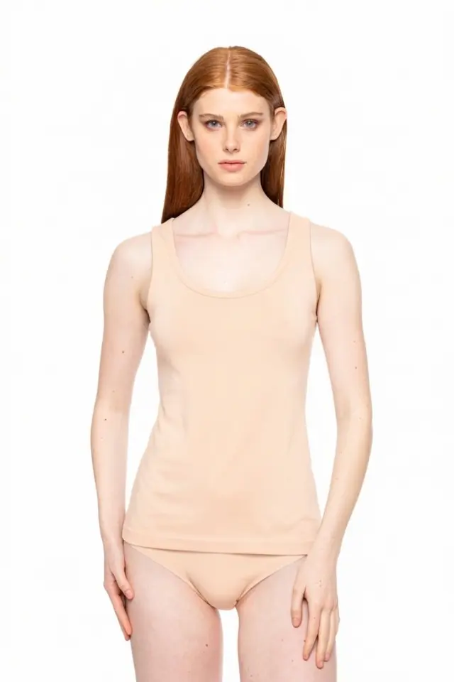 Αμάνικο τοπ με φαρδιά τιράντα SHOLDER NOS L1101 Skin Pink Label 2