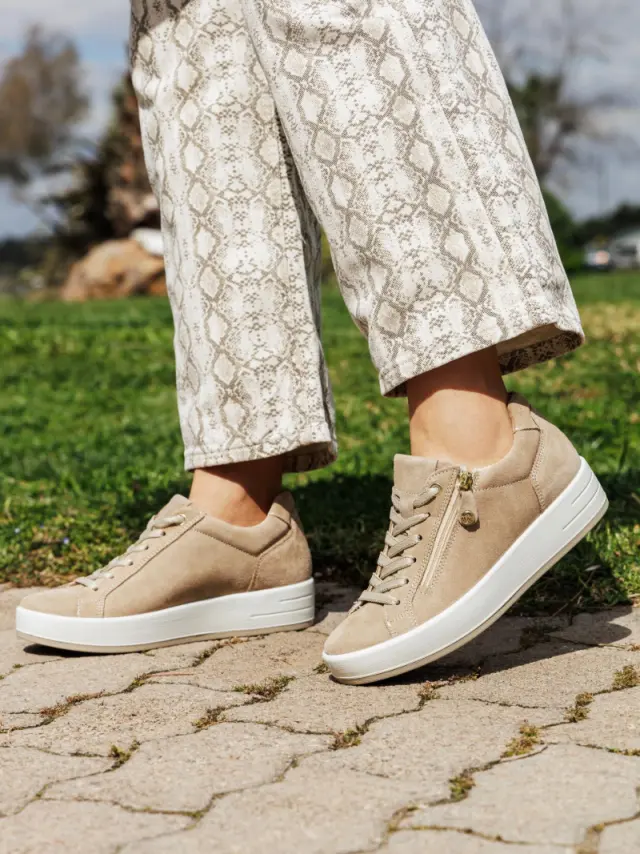Imac Sneakers Γυναικείο δέρμα Nubuck Μπεζ IMA/556580 D/BEIGE 2