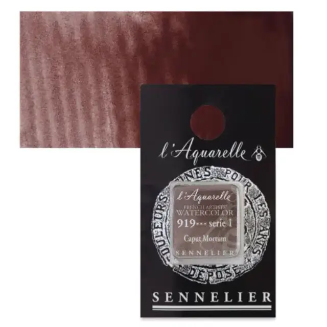 Χρώμα Ακουαρέλας Sennelier l Aquarelle Half Pan - 919 Caput Mortum