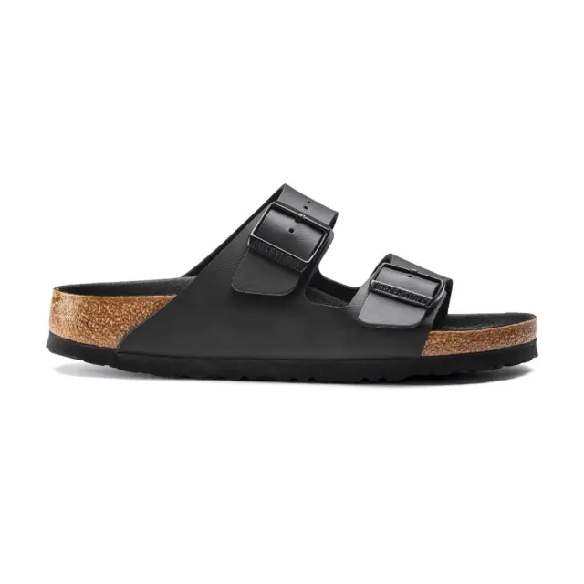 Birkenstock Πέδιλα Unisex Birko-Flor(ανθεκτικό υλικό της Birkenstock-επιτρέπει την επαφή με το νερό) Μαύρο BIR/ARIZONA TRIPLES 1019069 BLACK
