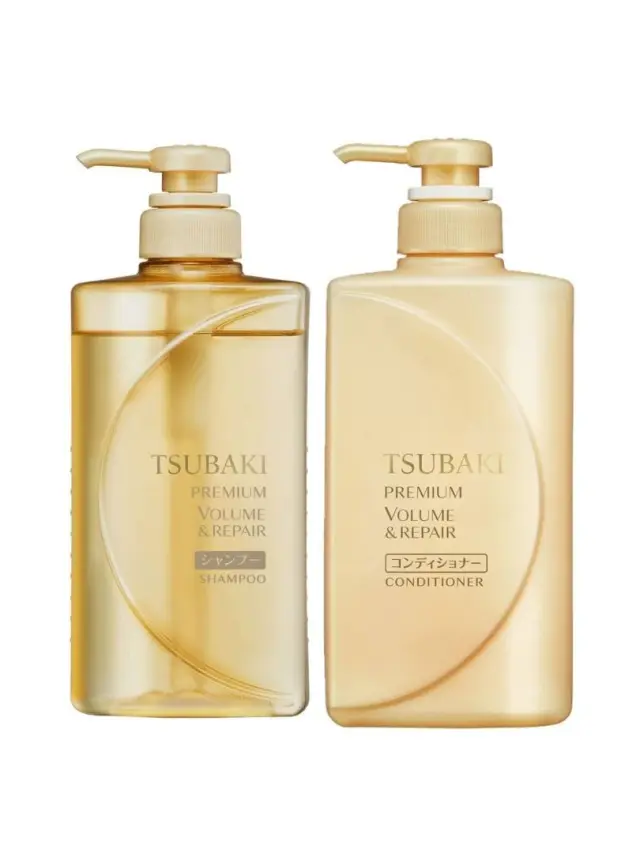 TSUBAKI Premium Volume & Repair Conditioner 450ml - Μαλακτική κρέμα μαλλιών για επανόρθωση κ όγκο 3